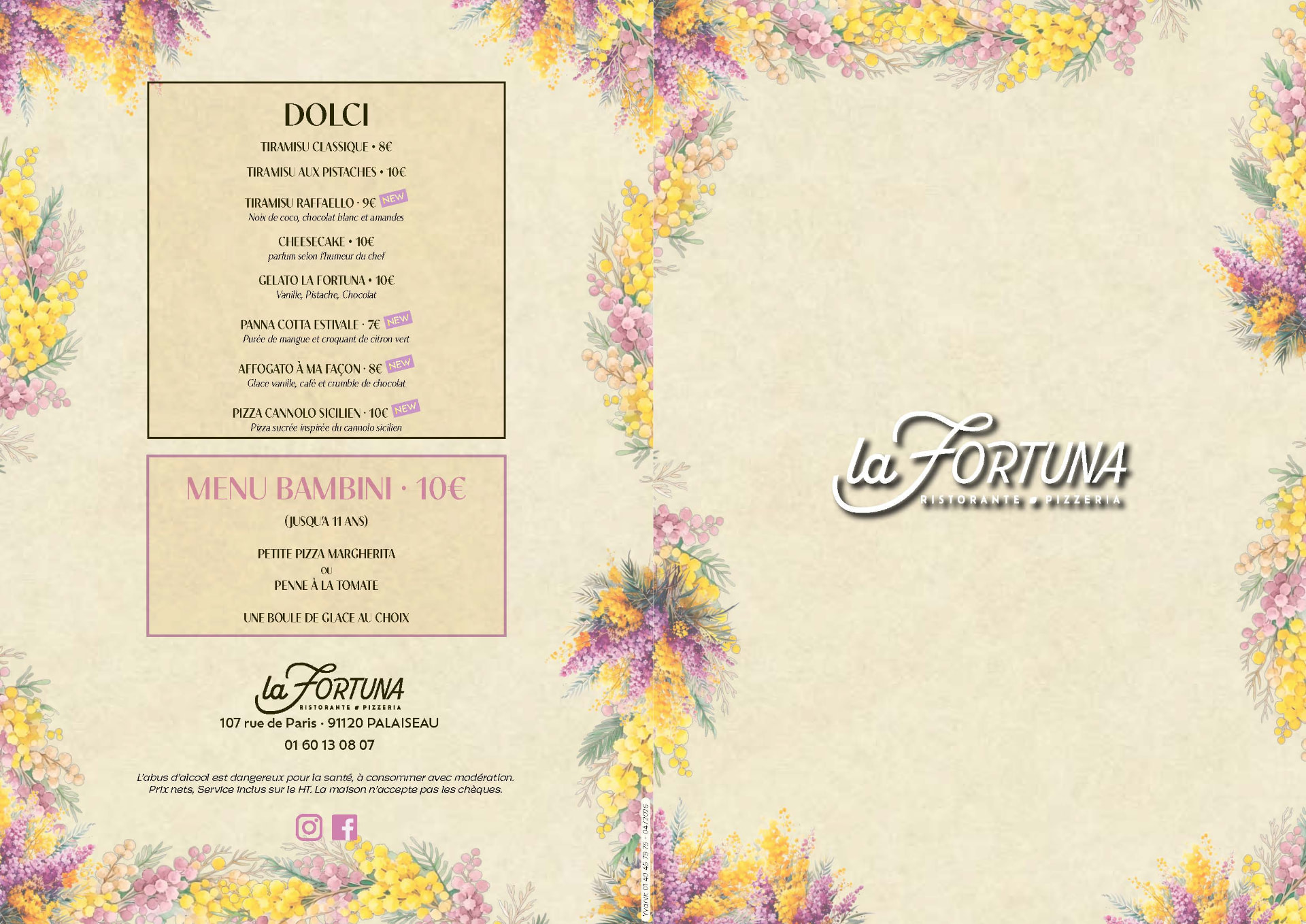 La Fortuna – Dolci et Menu Bambini